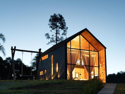 Cabin with whirlpool and mountain view