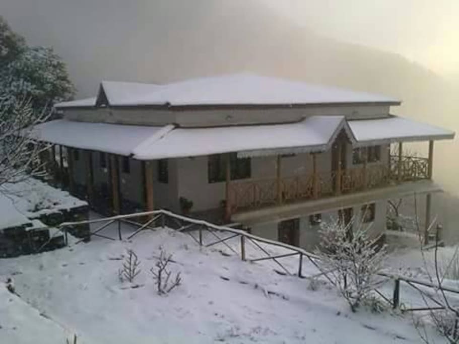 Kafal House when Snowfall