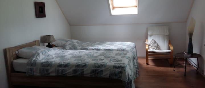 kamer 'Comfort', 2 eenpersoons bedden en fauteuil