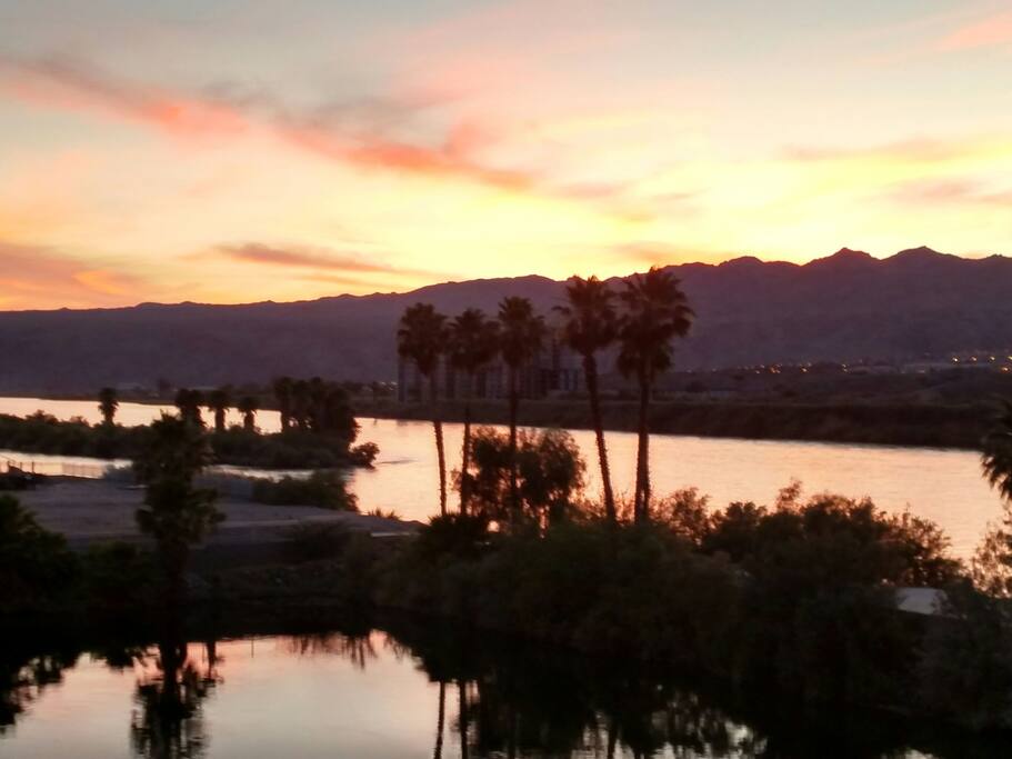 Sunset view from balcony