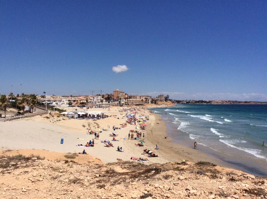 Nearest sea view (200 metres from Playa Elisa) looking towards Mil Palmeras with Roman coastal archaeological site out of frame to right