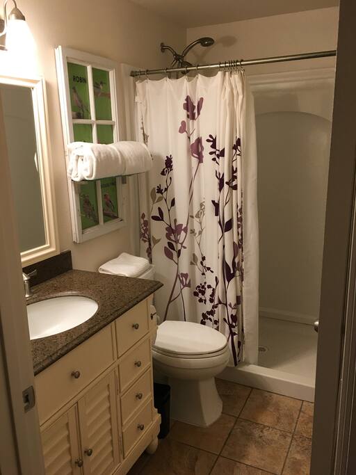 Clean bathroom and shower