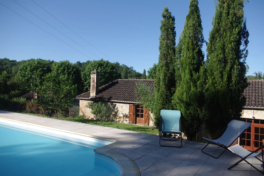 piscine en été