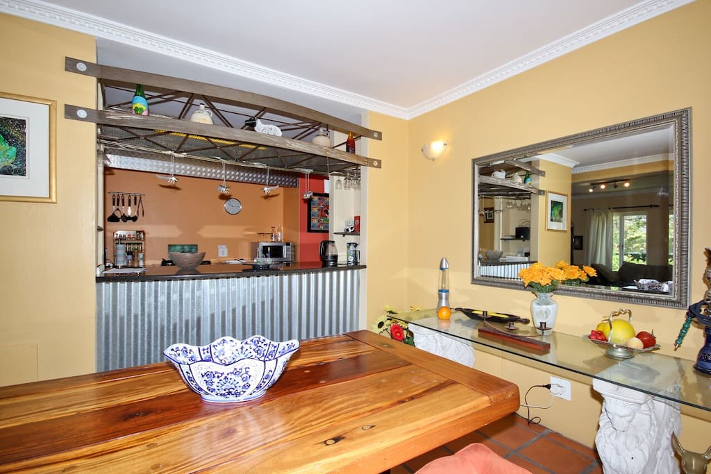 Open plan kitchen , large dining room