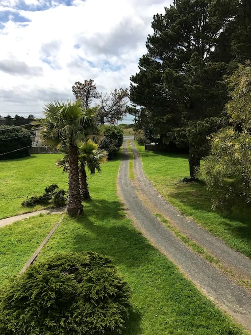 Our long driveway insures privacy.