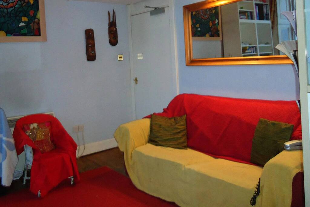 The Shared Lively Livingroom with Sofabed which also sometimes has guests