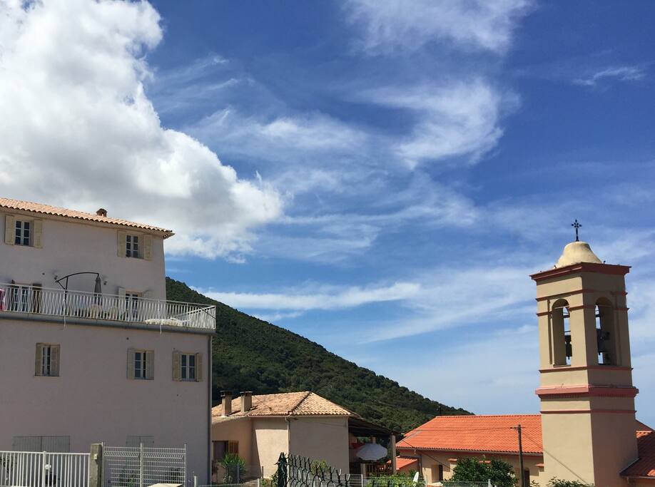 vue en arrivant à la maison