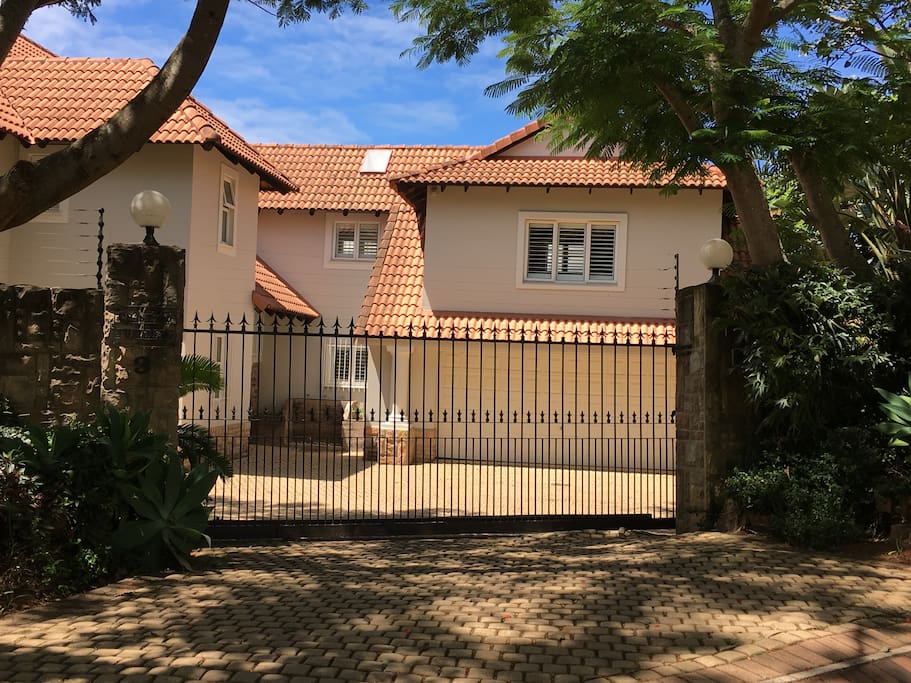 Secure entrance to the property.