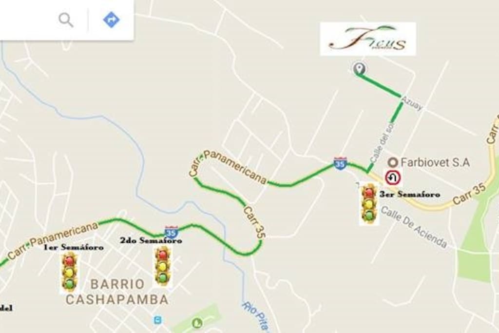 Our location: from the ring of the Colibrí via E35 to the third traffic light, turn in U and reach our facilities