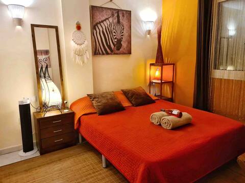 Santa Eularia sea view beachfront en suite bedroom