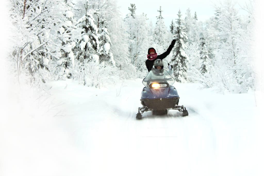 Transport by snowmobile (winter)