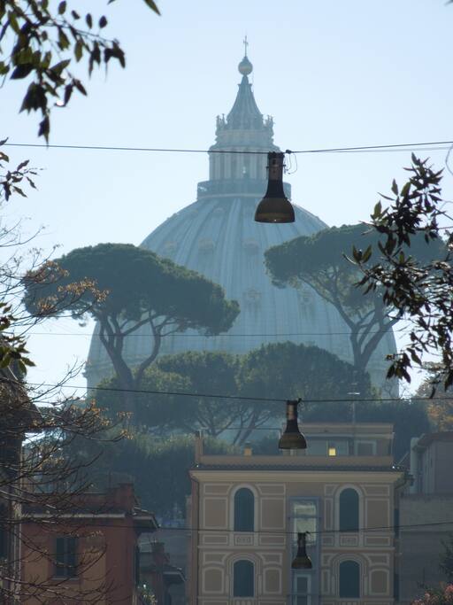 La Basilica di S.Pietro vista dal cortile adiacente alla casa