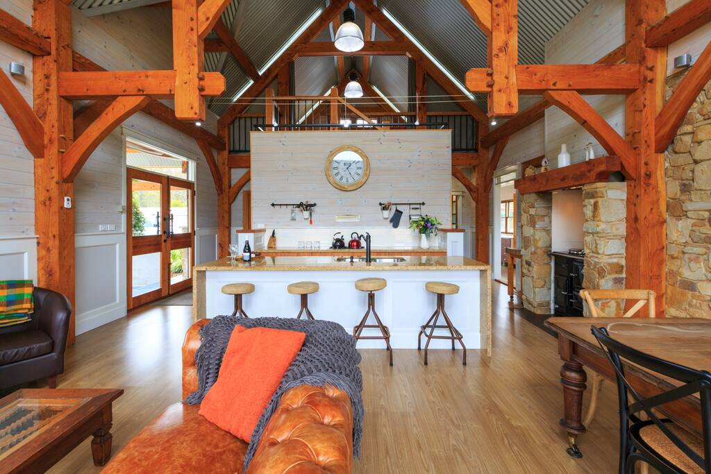 Living Area looking towards loft