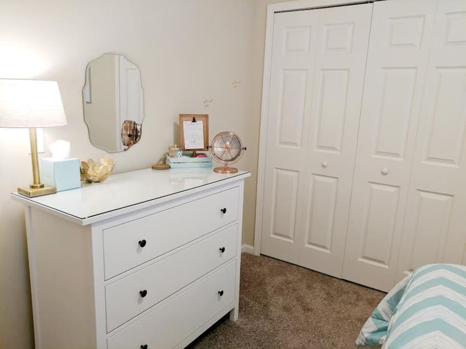Dresser, wifi info on card