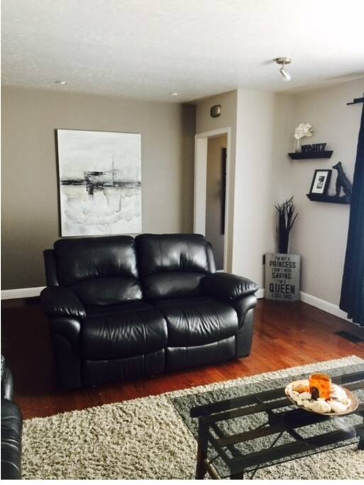 Hardwood floors with stylish decor