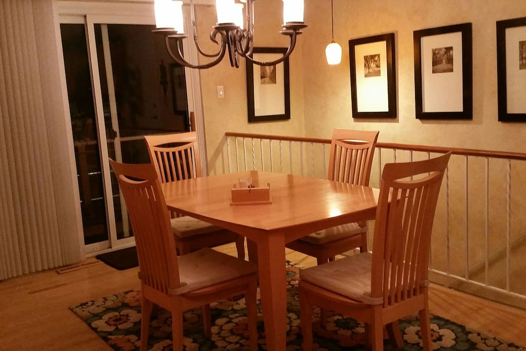 Dining room leading to back yard