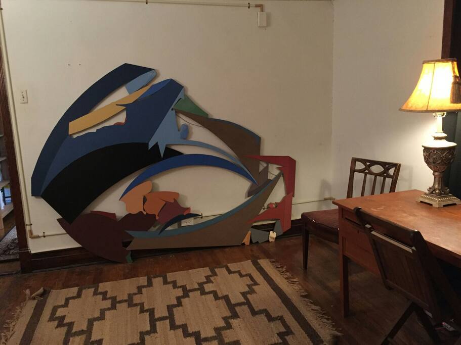 another view of your room, weird art.