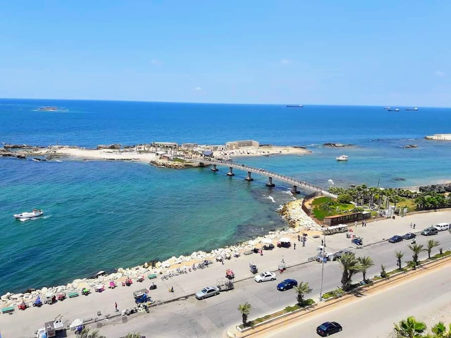 This bridge to AbdulWahab (Bakar) Island is 2 minutes walking from the building