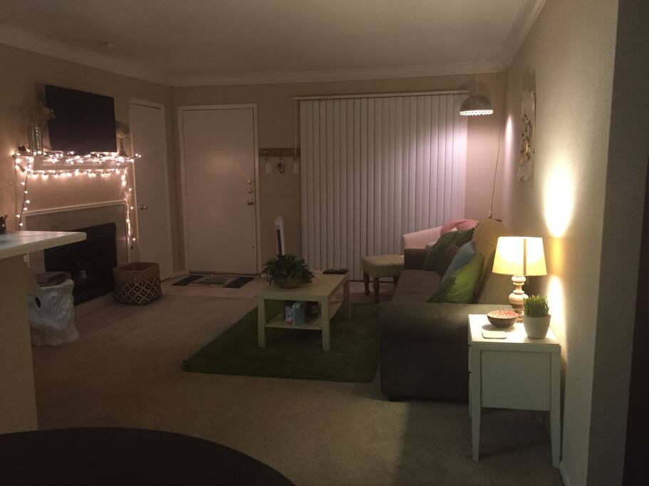 Living room - laundry outside on porch