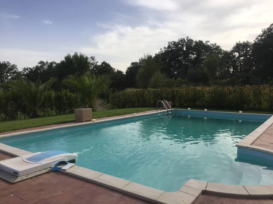 Piscina de agua salada en la finca