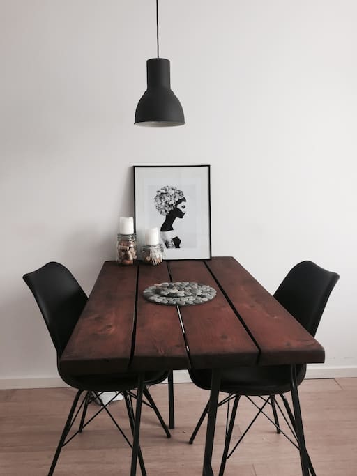 The dining table