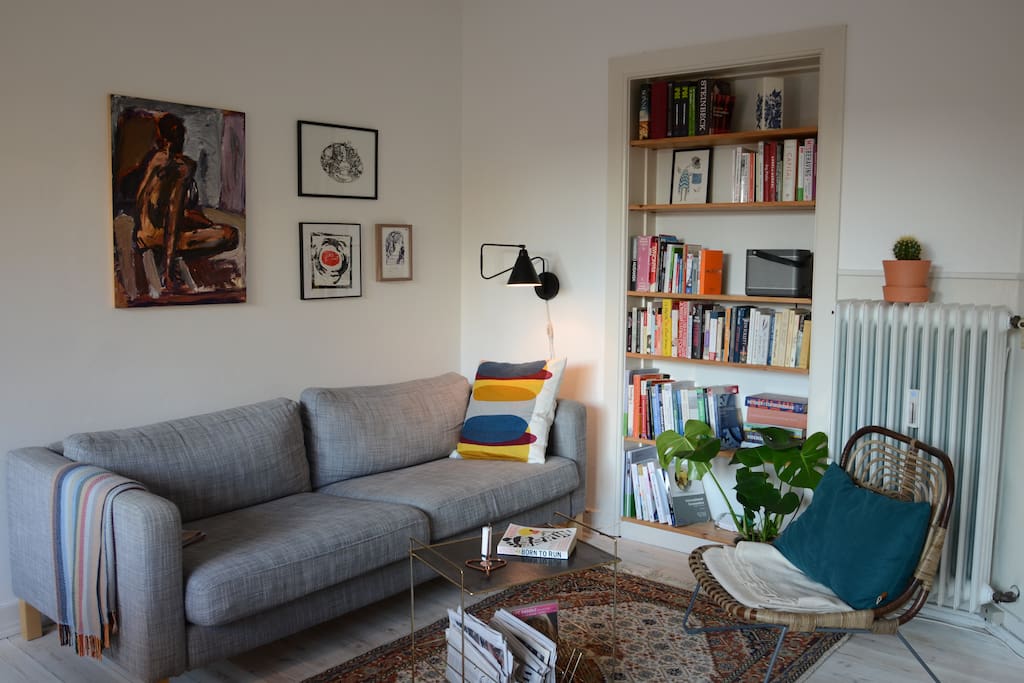 The living room.