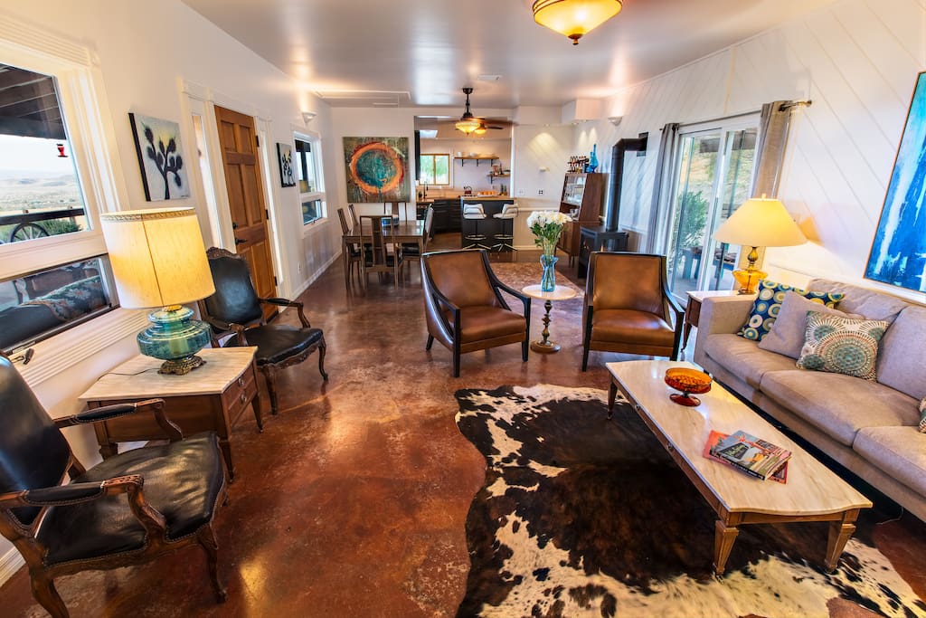 Main house living and dining space.