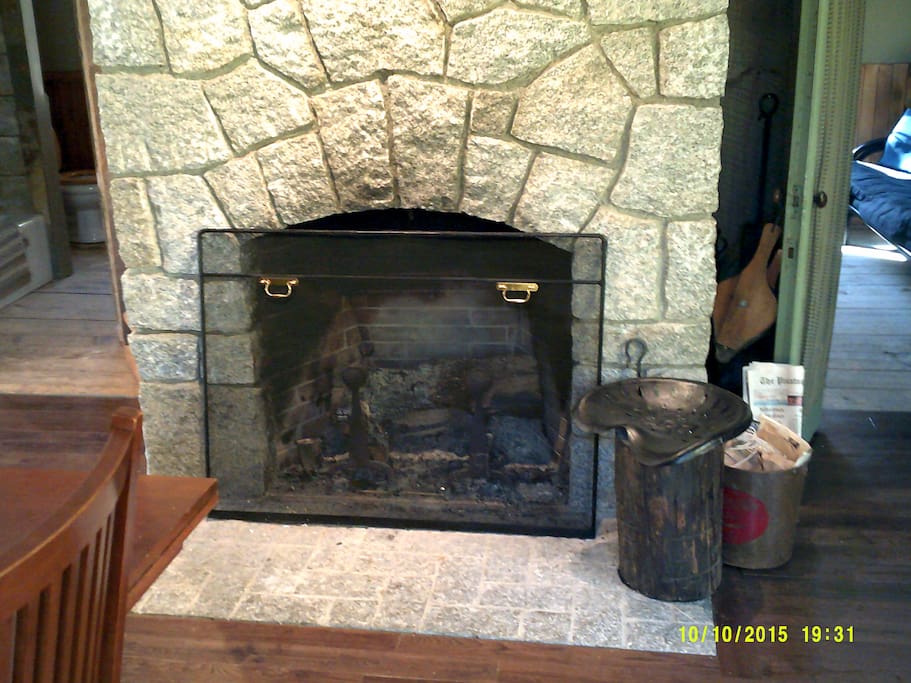 Granite fireplace