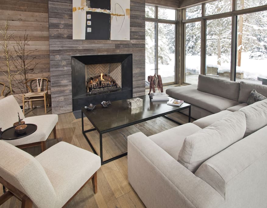 Living Room with views to Gore Creek