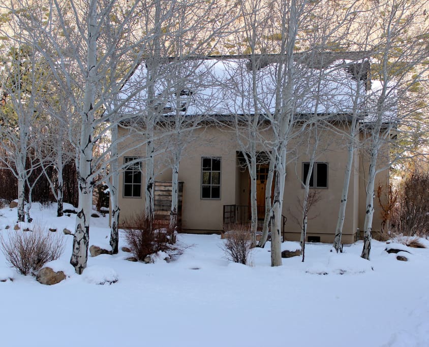 The cottage during the winter.