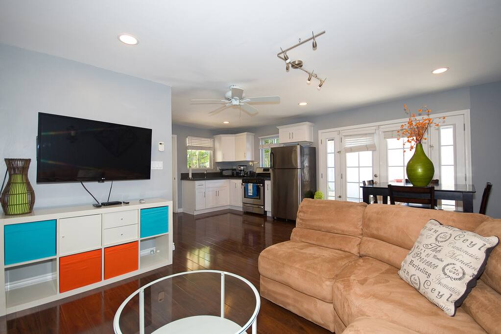 Open floor plan living space.