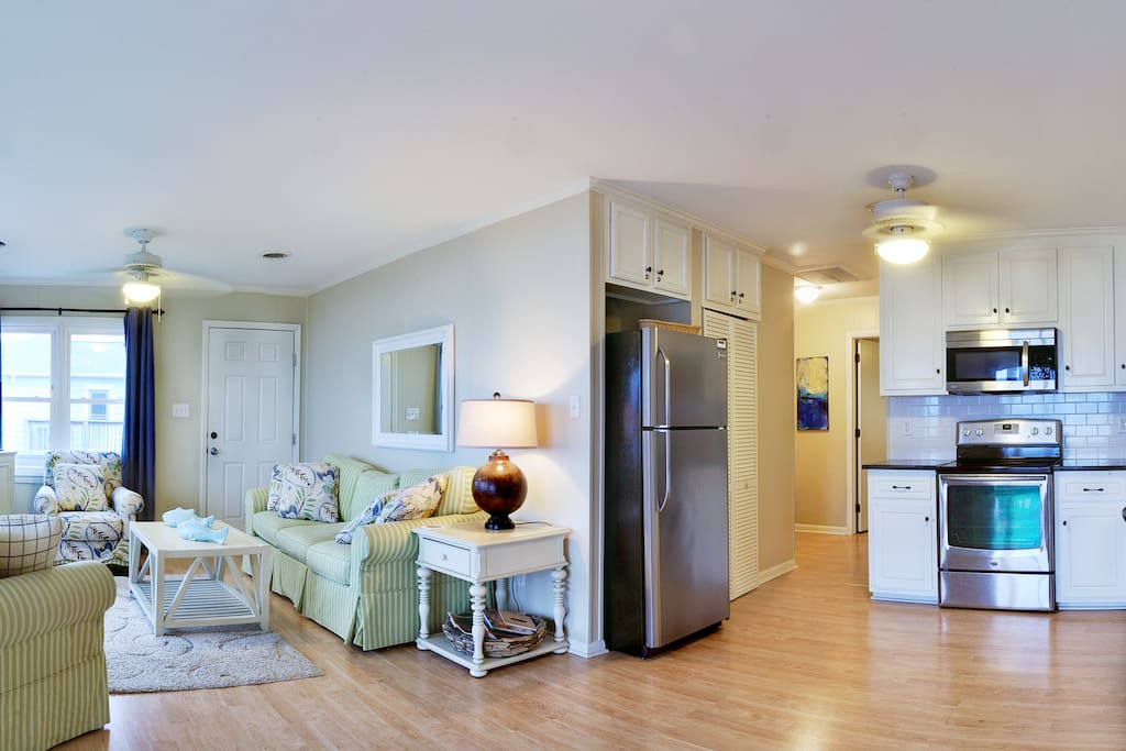 Kitchen and open living area
