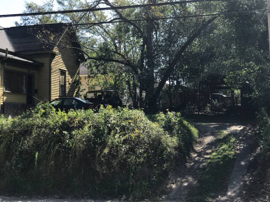Driveway to back entrance.