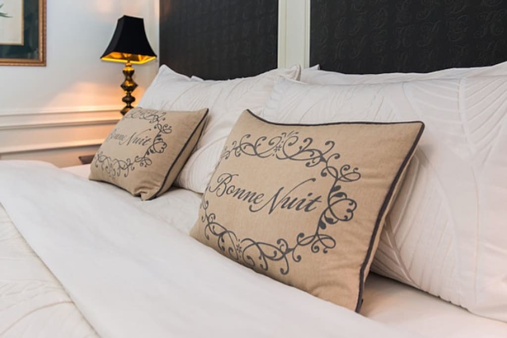Our beds are very comfortable and feature fresh white linen