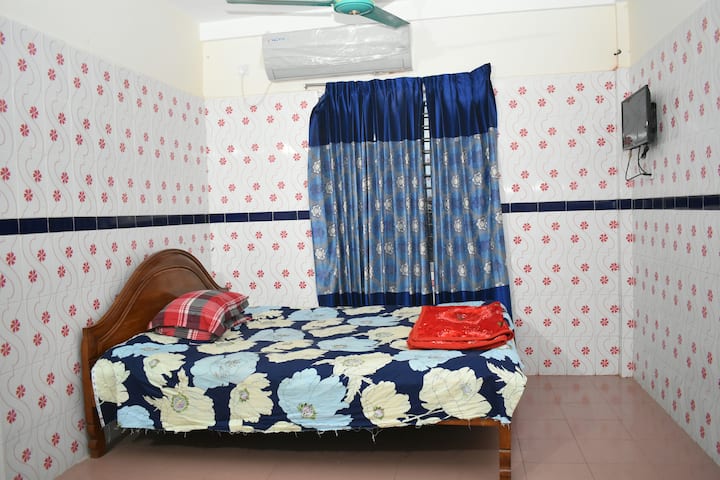 Double Bed With AC & TV.
Attach Bathroom. 