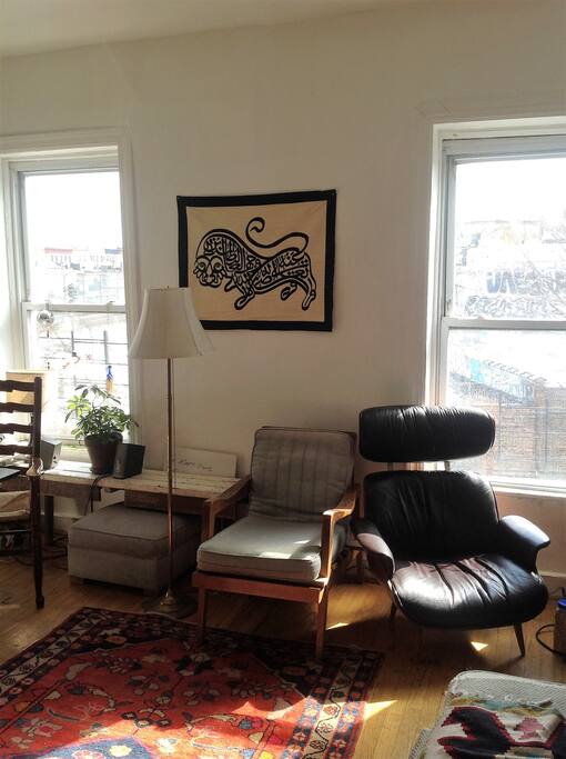 One of several common spaces with lots of light