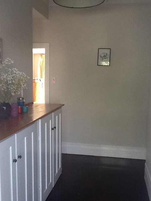Entrance hallway, the master bedroom is to the right