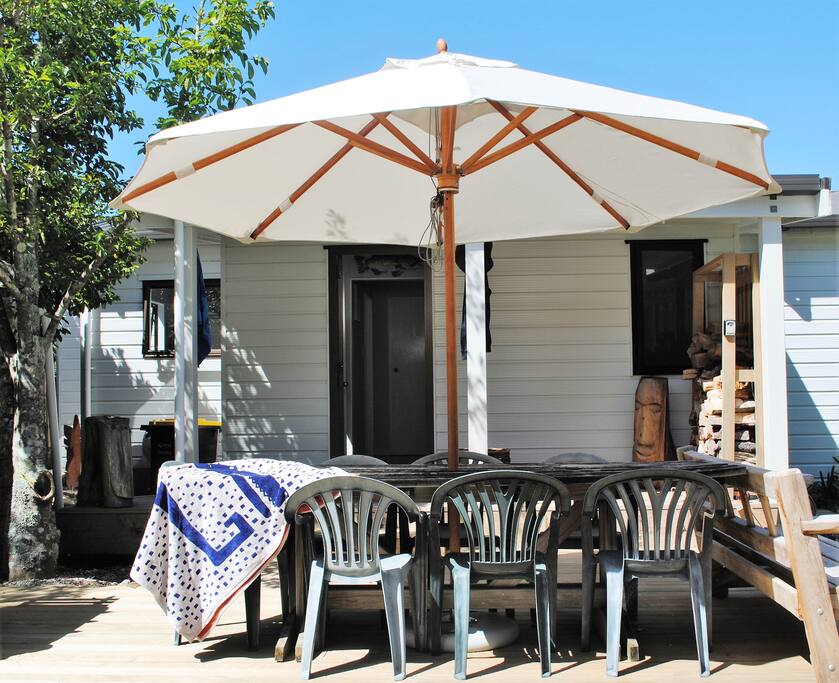 Wooden decks and sun shade
