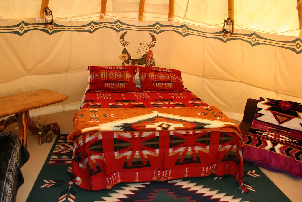 Interior of one of our Tipis