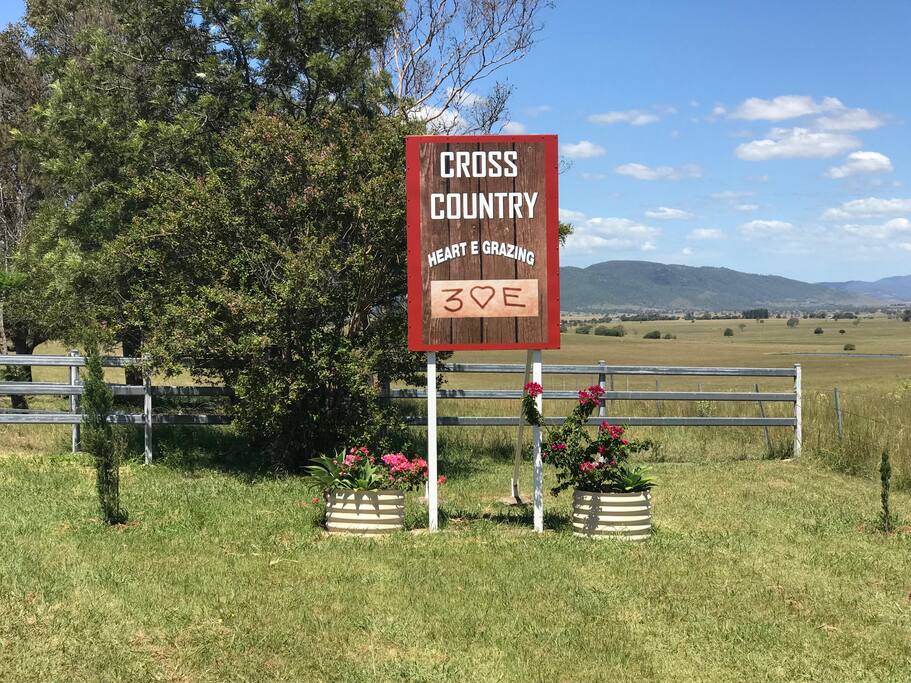 Sign located at our driveway entrance