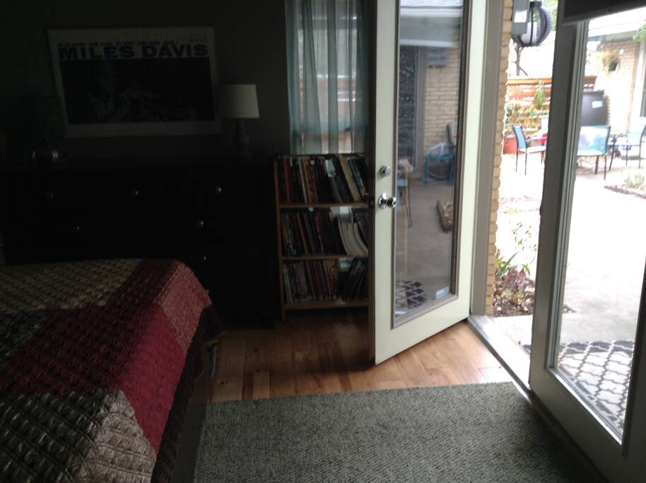 Private entrance,patio, bedroom and bathroom.