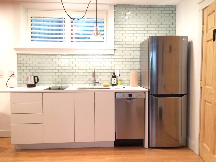 Newly remodeled kitchen with dishwasher