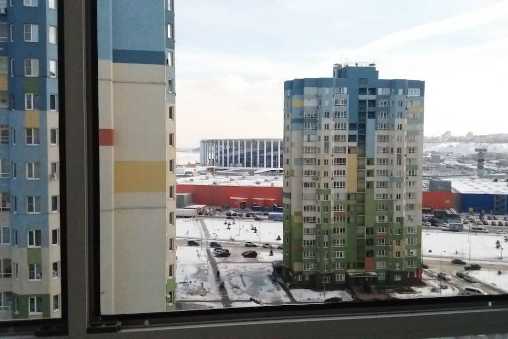 The view from window on the stadium