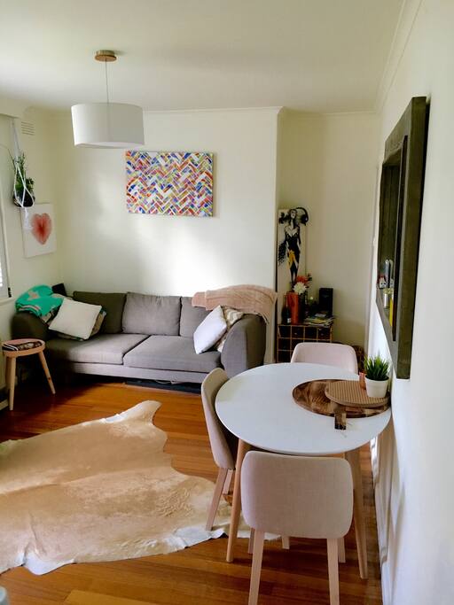 Living room with comfy couch