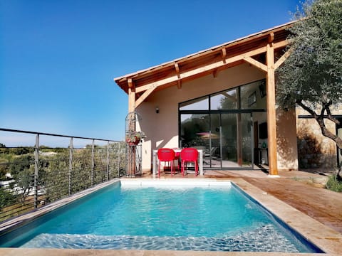 Casa di l 'Alivu, duplex with pool, sea view