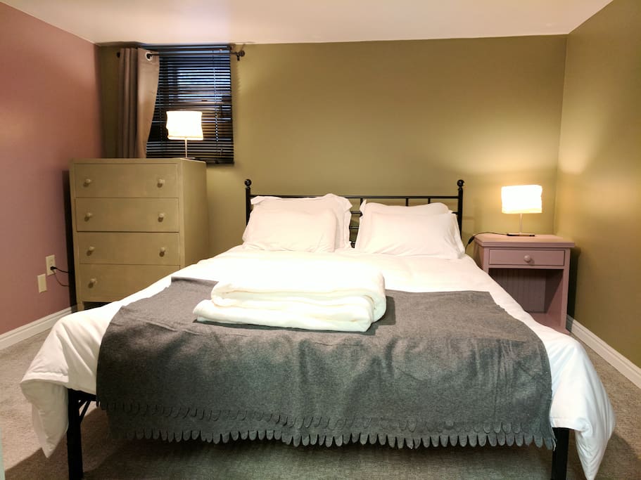 The main bedroom, right off the kitchen.