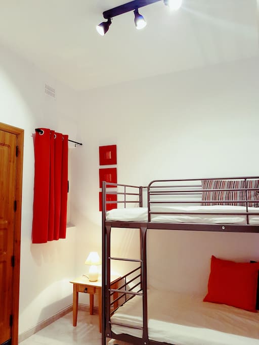 Second bedroom with bunk beds and en suite bathroom - sleeps 3