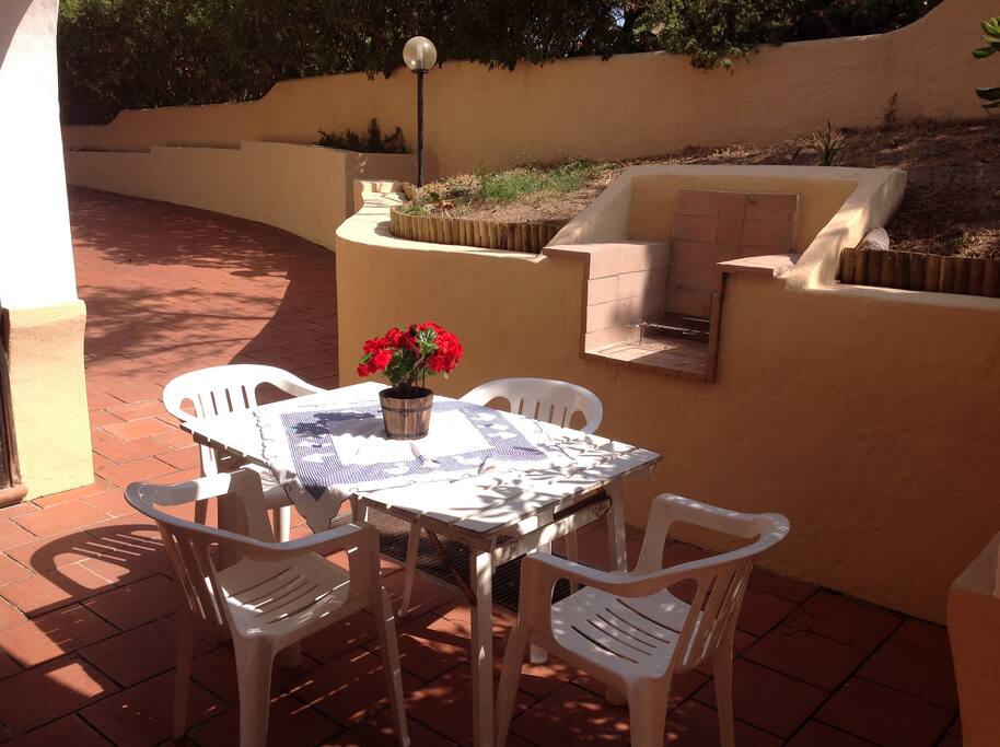 Veranda con barbecue