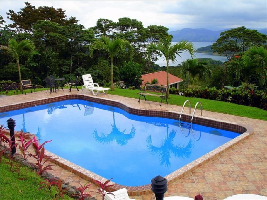 Large Pool with Lake View