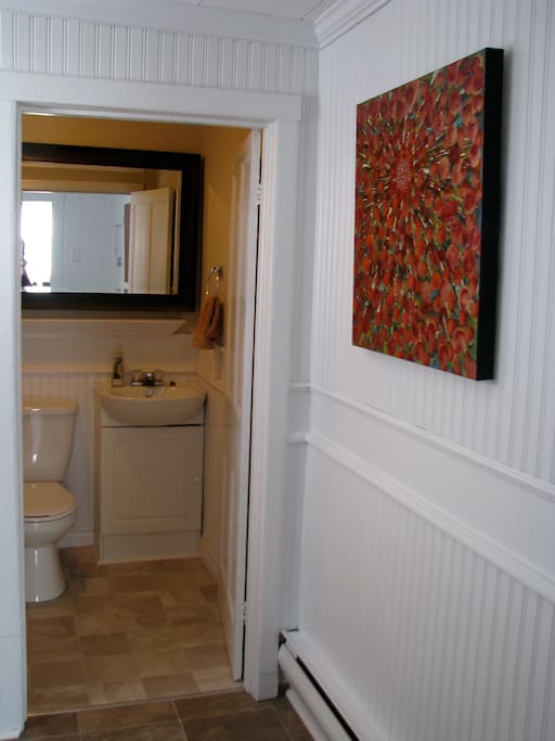 Entry Hall and lower 4 piece bathroom